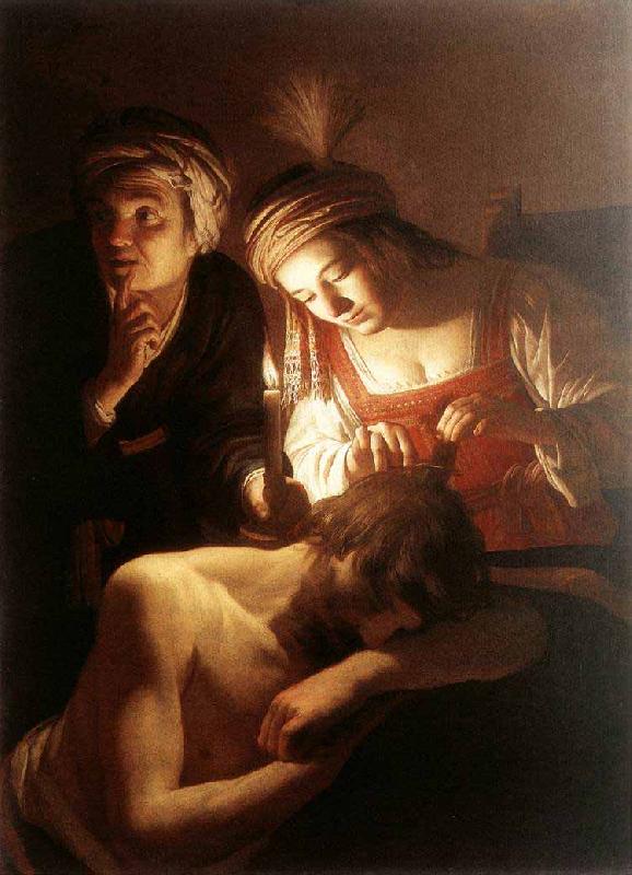 Gerard van Honthorst Samson and Delilah oil painting image